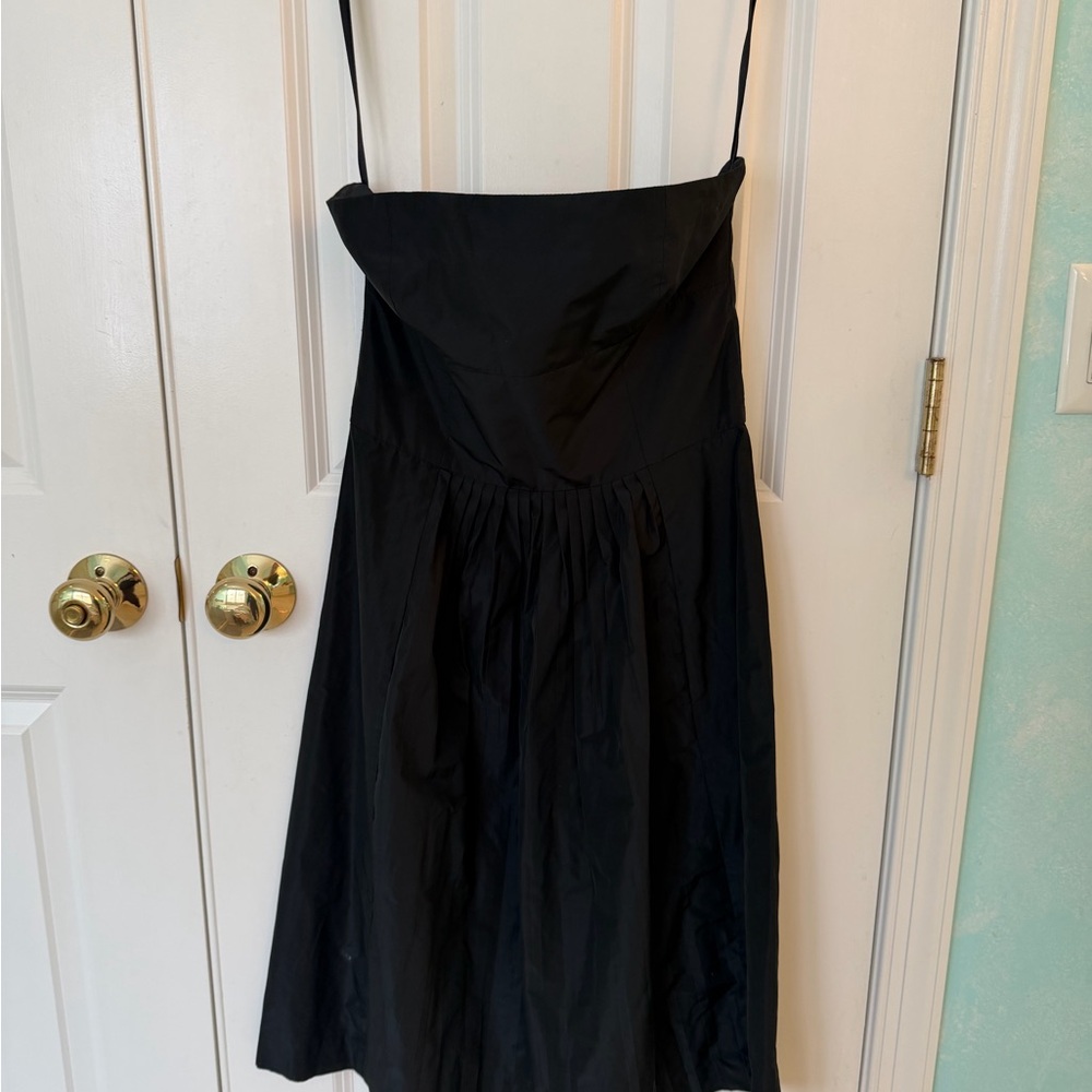 Theory Black Strapless Dress